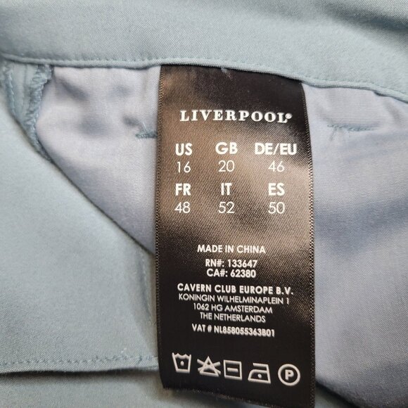 Liverpool Women's Size 16 Pants Kelsey Trouser Blue - Picture 4 of 6